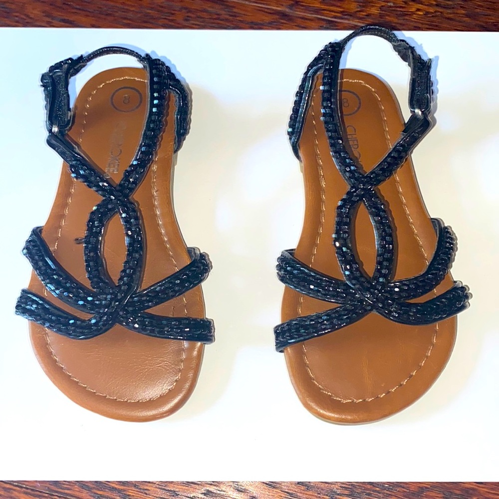 Toddlers black sandals